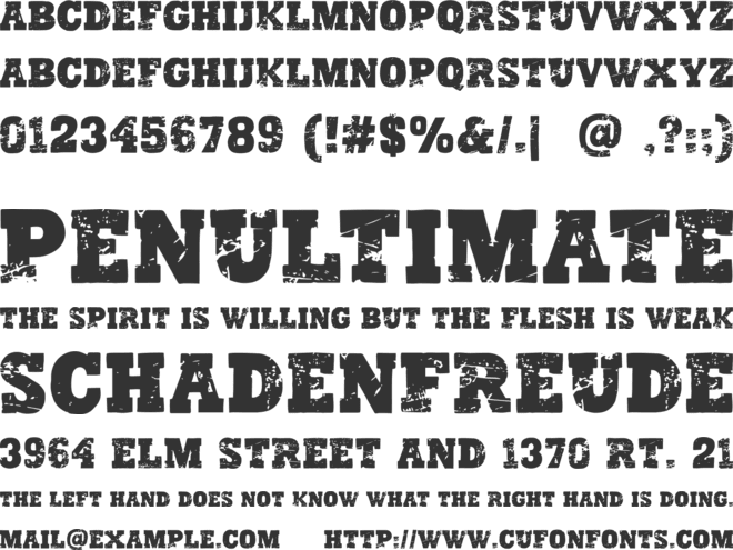 Sunday Sport font preview