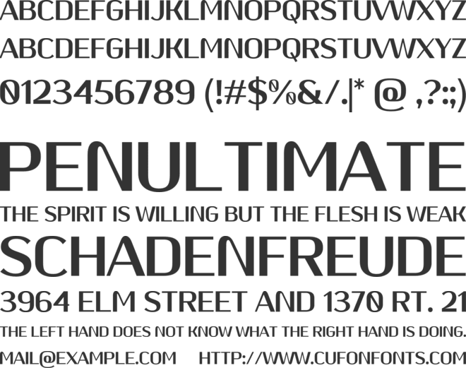 Nomdale font preview
