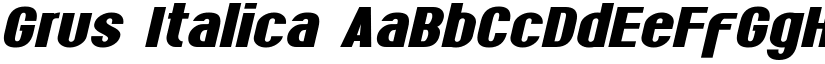 Grus Italica font