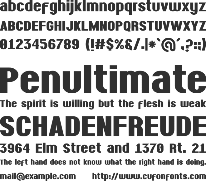 Grus font preview