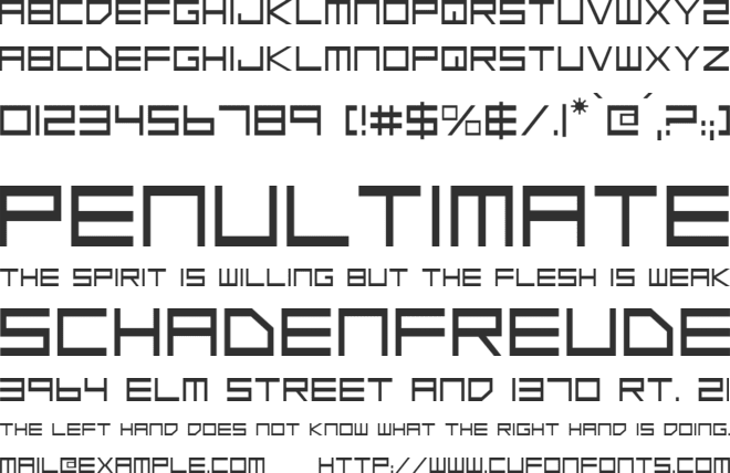 Low Gun Screen  Expanded font preview