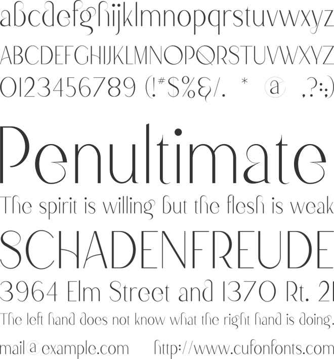 Lorelei font preview