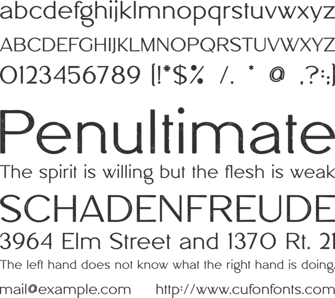 Evie font preview