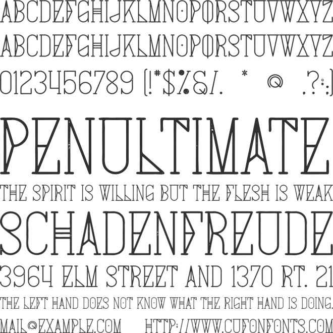 Elodie font preview