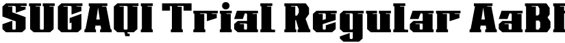 SUGAQI Trial Regular font