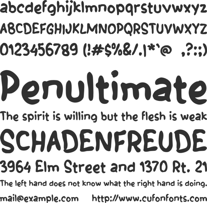 i Imute Cute font preview
