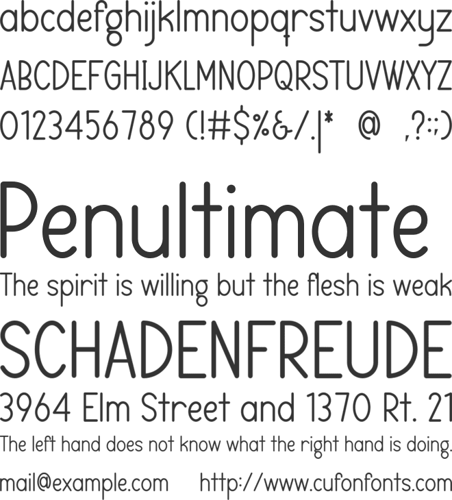 Novaria font preview