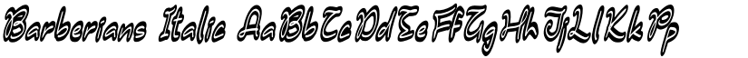 Barberians Italic font