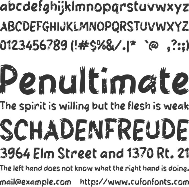 i Iga Bakar font preview