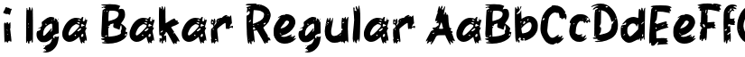 i Iga Bakar Regular font