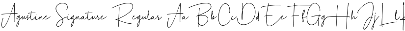 Agustine Signature Regular font