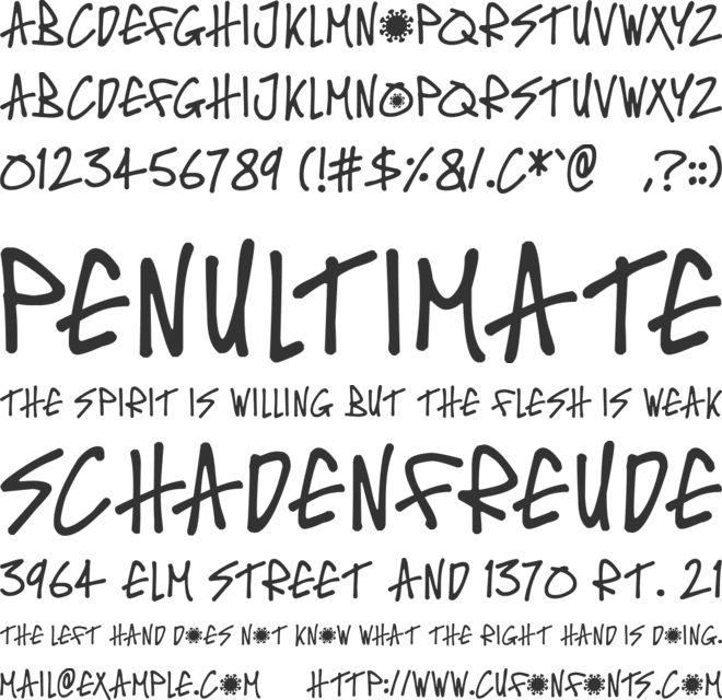 Contagion font preview