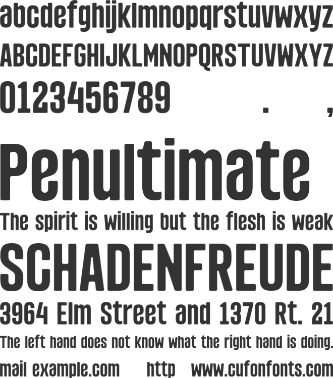 Scenarie font preview