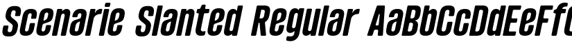 Scenarie Slanted Regular font