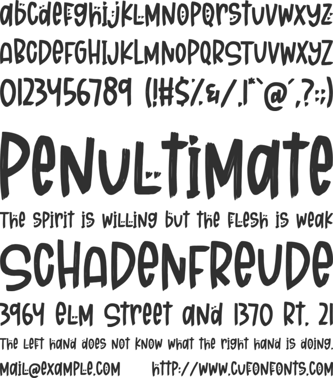 Sunset Story font preview
