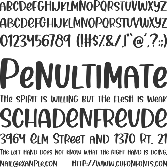 Thanks Autumn font preview