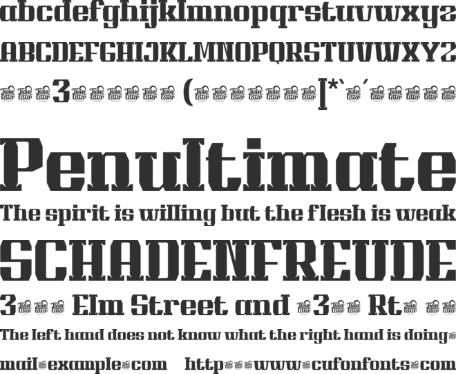 Marithantrial font preview