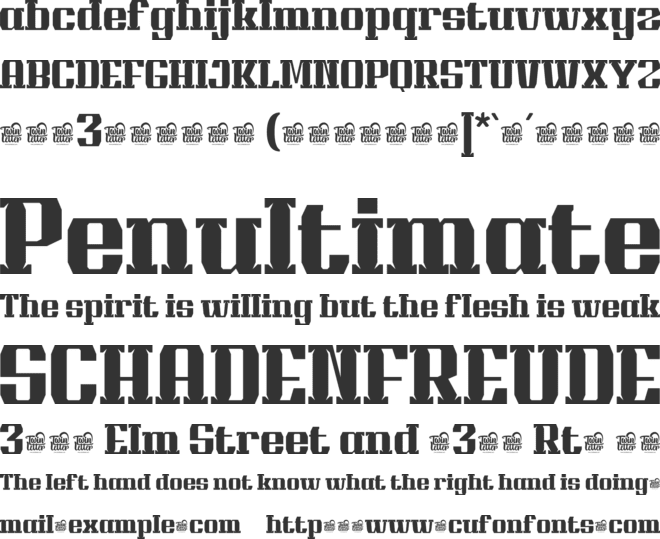 Marithantrial font preview