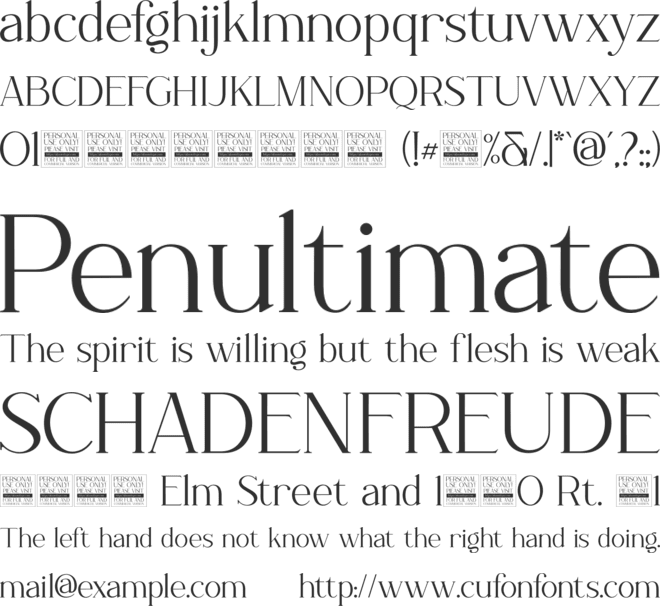 Rottering font preview