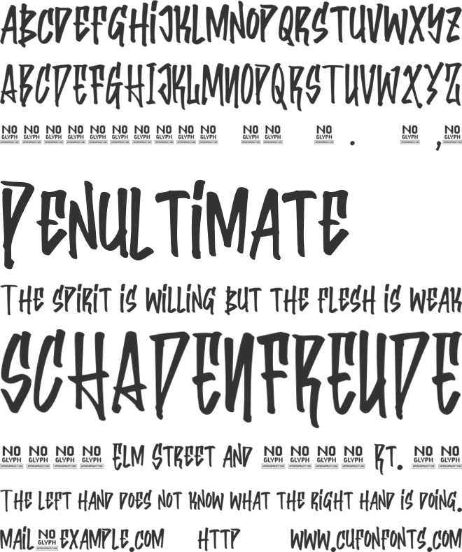 Mister Dangerous font preview