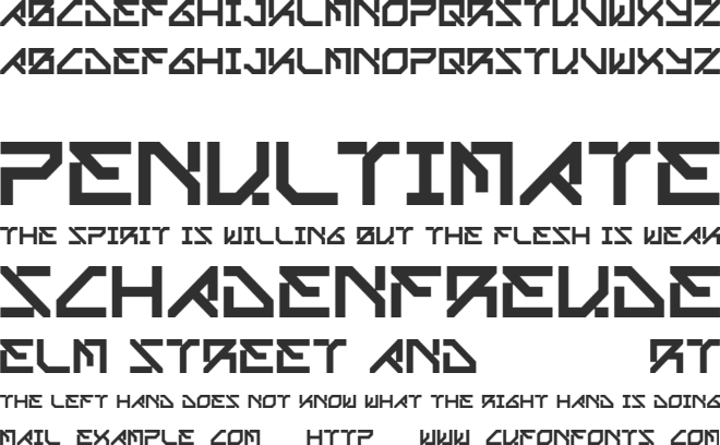 Neotriad font preview