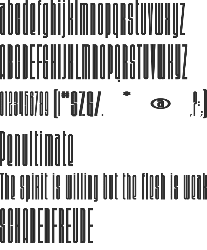 Cynthria font preview