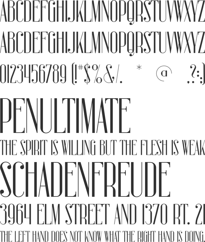 Charmaine font preview
