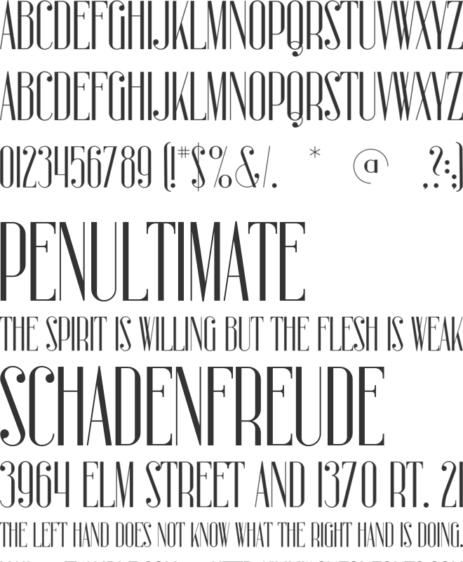 Charmaine font preview