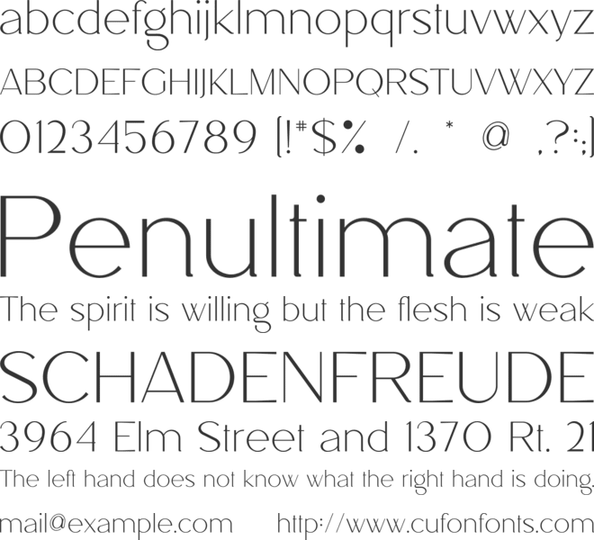 Selah font preview