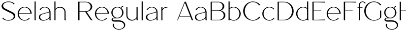 Selah Regular font