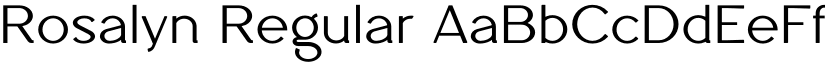 Rosalyn Regular font