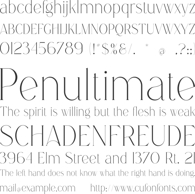 Reese font preview