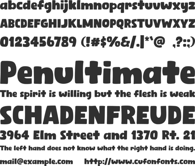 Sunday Grapes font preview