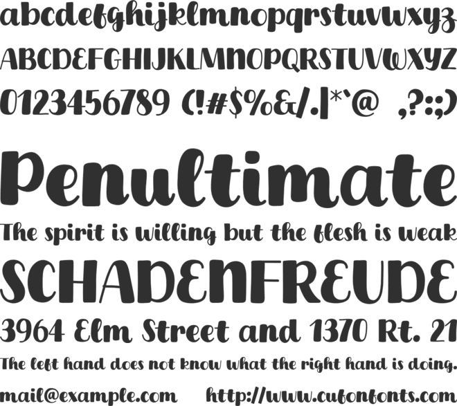 Sunday Mango font preview
