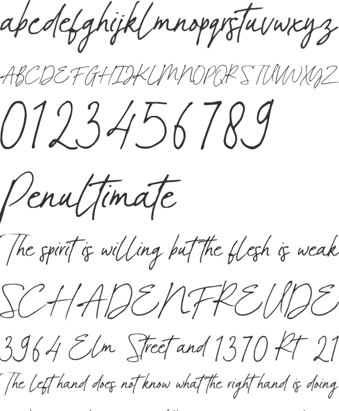 Forest Garden font preview