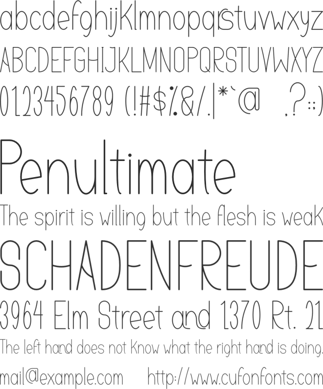 RALINE font preview