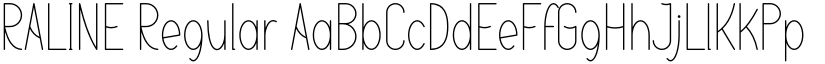 RALINE Regular font