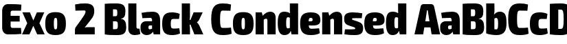 Exo 2 Black Condensed font
