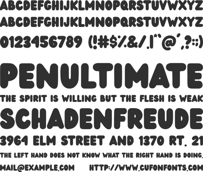 Wedges font preview