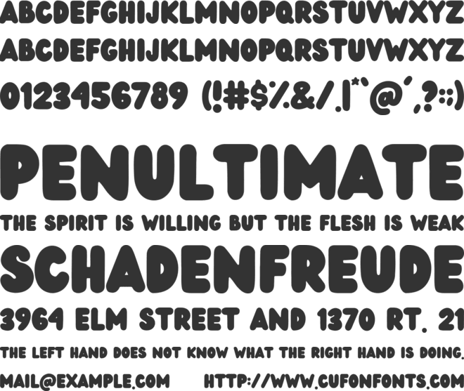 Wedges font preview