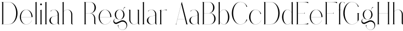 Delilah Regular font