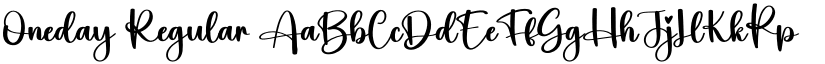Oneday Regular font