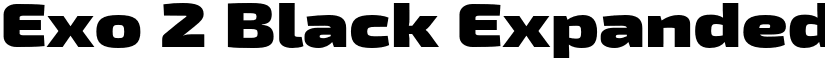 Exo 2 Black Expanded font