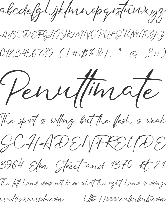 Louella font preview