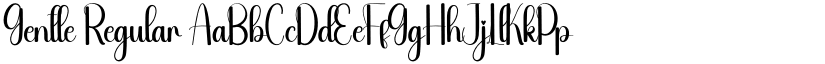 Gentle Regular font