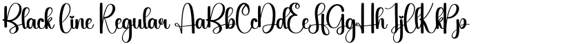 Black Line Regular font