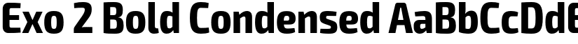 Exo 2 Bold Condensed font