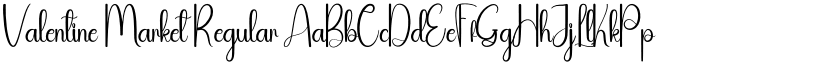 Valentine Market Regular font