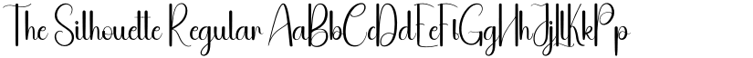 The Silhouette Regular font