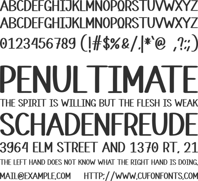 House Wifery font preview